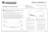 TESLA MODEL 3 - Unplugged Performancestage.unpluggedperformance.com/wp-content/uploads/... · wrap-ready surface. In the event that, for cost or time savings, the customer desires