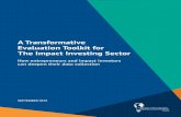 A Transformative Evaluation Toolkit for The Impact …...2.Evaluation is commonly referred to as “impact measurement” in the impact investing sector. In fact, we know that many