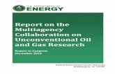 Report on the Multiagency Collaboration on Unconventional ......For example, DOE research from its wellbore integrity portfolio highlighting foamed cement was published in the January