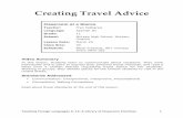 Creating Travel Advice - Learner · 2019-12-20 · Creating Travel Advice Classroom at a Glance Language: Video Summary In this lesson, students learn to communicate about vacations.