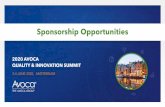Sponsorship Opportunities - The Avoca Grouptheavocagroup.com/wp-content/uploads/2019/11/2020-Avoca...One breakfast networking event Customized opportunity to invite your clients at