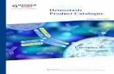 A Sysmex Group Company Hemostasis Product Catalogue · HEMOCLOT™ A range of clotting assays designed with highly puri˜ed coagulation factors for IVD and research use as well as