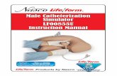 Male Catheterization Simulator LF00855U Instruction Manual · Squeeze open the top of the bag and fill with water. (To extend the useful life of your simulator, Nasco recommends distilled