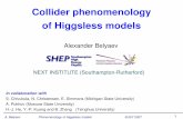 Collider phenomenology of Higgsless models...Phenomenology of Higgsless models SUSY 2007 4D KK Mode Scattering Z' resonance unitarizes WW scattering, similar to what Higgs boson does