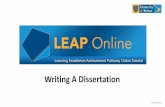 Writing a Dissertation - University of Bolton · 2017-11-22 · Writing A Dissertation Introduction This tutorial will provide an overview of the process required to undertake an