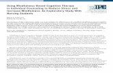 Using Mindfulness-Based Cognitive Therapy in Individual ... · Keywords: mindfulness, mindfulness-based cognitive therapy, stress, college counselors, nursing, single-subject experimental