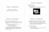 What is a Computer?bdstephe/231_W08/Topic... · •• Networking and Distributed SystemsNetworking and Distributed Systems •• Artificial IntelligenceArtificial Intelligence ••