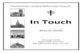 Cheltenham United Reformed Church 2020.pdf · 2020-03-02 · CHELTENHAM UNITED REFORMED CHURCH Minister Vacancy Lay Preachers Bob Alger Julie Jefferies Vicar, St hristopher’s Rev.