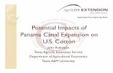 Potential Impacts of Panama Canal Expansion on U.S. Cottoncnas.tamu.edu/SAEA 12 Panama Canal Exports Presentation... · 2012-02-13 · Panama Canal Importance to U.S. Cotton Exports