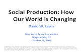Social Production: How Our World is Changing · Yochai Benkler. The Wealth of Networks: How Social Production Transforms Markets and Freedom. 2006. Clay Shirky. Here Comes Everybody