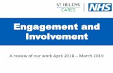 Engagement and Involvement - NHS St Helens CCG Website · The Patient and ommunity Engagement Indicator in the G IAF is formally known as Indicator 57: Compliance with statutory guidance