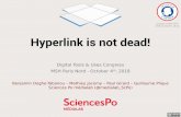 Hyperlink is not dead! - Sciences Pohyphe.medialab.sciences-po.fr/docs/20181004-DigitalTools-Hyperlink… · Hyphe's crawling strategy: leverage hyperlinks Classical crawlers (DMI's