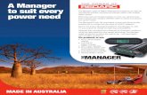 A Manager to suit every - Ashdown-Ingram · The Manager range of Battery Management Systems are ideal for recreational vehicles, caravans and camper trailers with multiple battery