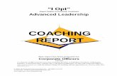 Copy of Corporate Officers Coaching Reportiopt.com/documents/Corporate Officers Coaching Report.pdf · 2015-08-27 · COACHING REPORT A composite of 182 corporate executives including