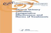 Chronic Urinary Retention: Comparative Effectiveness and ... · D, Butler M, Kane RL, Wilt TJ. Chronic Urinary Retention: Comparative Effectiveness and Harms of Treatments. Comparative