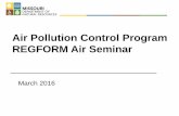 Air Pollution Control Program REGFORM Air Air Pollution Work â€“ Team Effort Air Pollution Control Program