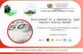 DEVELOPMENT OF A PROVINCIAL AQMP PROJECT ... Proceedings...•2nd public w/shop (7 Aug) Project Inception Baseline Assessment Emission Inventory & Modeling Gap Analysis & Strategy