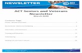 ACT Seniors and Veterans Newsletter March 2020€¦ · To best meet the needs of the veteran community, a focus on ageing veterans, contemporary veterans and veterans’ families