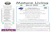March 2020 · Page 3 Mature Living Senior Club & Council News/Events Canton Senior Citizen Club Events and Trips: Contact Myrtle at (315) 386-8917 Ogdensburg Command Performance Show,
