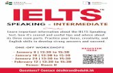 Centre for Language in Education IELTS SPEAKING ... · IELTS SPEAKING - INTERMEDIATE Learn important information about the IELTS Speaking test, how it's scored and useful tips and