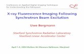 X-ray Fluorescence Imaging Following Synchrotron Beam ...€¦ · Stanford Synchrotron Radiation Laboratory (SSRL) Stanford Linear Accelerator Center (1974) Four Largest US Synchrotron