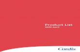 Product List - Cordis Japan2 Peripheral 2020.APR 特定保険医療材料請求区分：血管内手術用カテーテル／PTAバルーンカテーテル／一般型／標準型 保険償還価格