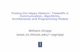 Finding the Happy Medium: Tradeoffs in Communication ......17 Redundant Solves Redundant Solution When applied to model problem on Hera, there is a speedup region like for additive
