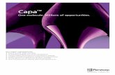 Capa - european-coatings.com · Capa™ Thermoplastics are typically available in granular form. These can be melted and moulded and can be used in hot melt adhesives and biodegradable