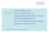 Guidance for doctors: requirements for revalidation and ... · Every licensed doctor must revalidate to show they are up to date and fit to practise. Holding registration shows that