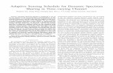 Adaptive Sensing Schedule for Dynamic Spectrum Sharing in ... · Index Terms—Sensing-throughput tradeo , time-varying fad-ing channel, dynamic sensing schedule, spectrum sensing,