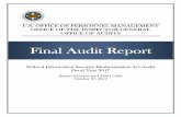 Final Audit Report - OPM.gov...Incident Response – OPM has made the greatest strides this fiscal year in the incident response domain. Based upon our audit work, OPM has successfully