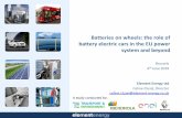 Batteries on wheels: the role of battery electric cars in ...€¦ · – Silvian Baltac –lead analyst and lead author for the EV uptake and battery topics – Michael Joos –lead