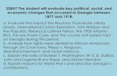 SS8H7 The student will evaluate key political, social, and … · 2018-09-10 · SS8H7 The student will evaluate key political, social, and economic changes that occurred in Georgia
