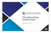 The MicroCap Conferences21.q4cdn.com/721241734/files/doc_presentations/... · heavily (i.e. Google, IBM, Microsoft, Amazon, Facebook, Apple, Baidu) Cyber‐security market will grow