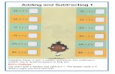 Adding and Subtracting 1...Adding and Subtracting 1 Complete these +1 and –1 number sentences. You could use a number line or hundred square to help you. Extra challenge You start
