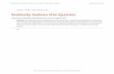 Nobody Solves the Quinticdrorbn.net/AcademicPensieve/Talks/Sydney-1708/nb/Quintic-Slides.pdfA. Khovanskii, Topological Galois Theory, Solvability and Unsolvability of Equations in