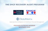 THE DHCF RECOVERY AUDIT PROGRAM · Attn: DHCF Recovery Audit 32 West 200 South #503 Salt Lake City, UT 84101 Phone: 866-880-0608 Fax: 888-904-8842 Medical Record Request Proposed