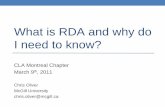 What is RDA and why do I need to know?rda-jsc.org/archivedsite/docs/What-is-RDA-March-9-2011-Oliver.pdfAging AACR2 • AACR2: 1978 • some patching and grafting through revisions