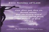 First Sunday of Lent - The Pilot · 2020-02-27 · 3. Sunday, March 1st, 2020. Sunday Gospel Reflection: Matthew 4.1-11. On this First Sunday of Lent, we hear Matthew’s version