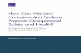 How Can Workers’ Compensation Systems Promote Occupational ... · iii Preface Workers’ compensation is a state-level social insurance program that provides financial, medical,