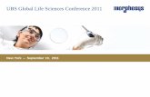 UBS Global Life Sciences Conference 2011...Idiopathic pulmonary fibrosis CCL2 (MCP-1) One trial ongoing Gantenerumab Roche Alzheimer„s disease Amyloid-b Study in patients with prodromal