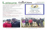 Leisure 2019 - Crown Colony Country Clubcrown-colony.com/files/2019/02/MAR.19b.pdf · Couples Nine Hole Scramble Saturday, March 23, 2019 Format: 2person scramble Time: 3:30pm shotgun