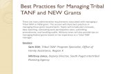 Best Practices for Managing Tribal TANF and NEW Grants · amendments, and handling audits. Whitney Jones will also provide tips on managing federal grants based on her experience
