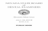 NEVADA STATE BOARD of DENTAL EXAMINERSdental.nv.gov/uploadedFiles/dentalnvgov/content... · May 10, 2019 Board Meeting Page 1of 7 1 NEVADA STATE BOARD OF DENTAL EXAMINERS 2 Meeting