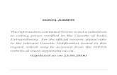 DISCLAIMERnppaindia.nic.in/wp-content/uploads/2018/08/... · Oral liquid 15 mg/5 ml 1ml 0.71 1561(E) 27.04.2016 Section 4–Antidotes and other substances used in poisoning 4.1–Nonspecific