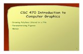 CSC 470 Introduction to Computer Graphicsnatacha/TeachFall_2008/CSC470/Notes/Lec5/… · 1 CSC 470 Introduction to Computer Graphics • Drawing Polylines Stored in a File • Parameterizing