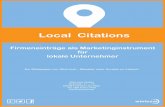 Local Citations · #SEO #KMU] Local Citations können auf jeder Art von Website (Blogs, Presse, Foren) auftauchen. Allen voran stehen digitale Branchenverzeichnisse und Platt-formen