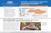 IOM’s ASSISTANCE · the NGO Donbas SOS. The hotline helps displaced people and conflict-affected population to receive reli-able information on a wide range of queries they have.