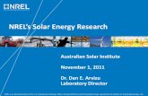 NREL’s Solar Energy Research · 2018-08-12 · NREL is a national laboratory of the U.S. Department of Energy, Office of Energy Efficiency and Renewable Energy, operated by the