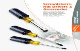 Screwdrivers, Nut Drivers & AccessoriesScrewdrivers, Nut Drivers & Accessories Offering a variety of tip types, hex sizes, shaft lengths, and handle designs, Klein has the screwdrivers
